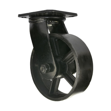 Roulette chariot mine pivotante Ø150