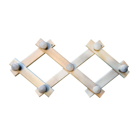 Patère extensible hêtre 7t