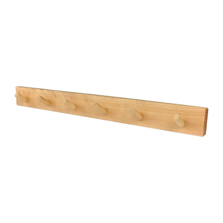 Patère hêtre brut incline 6T