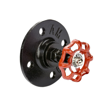 Patère valve noir et rouge