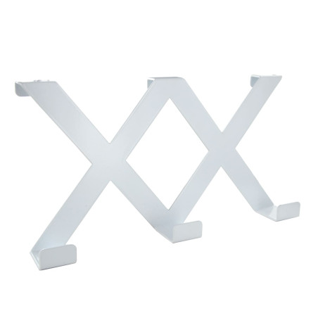 Patère zigzag porte 3T blanc