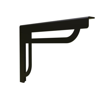 Équerre murale Gatsby métal noir - Lot de 2