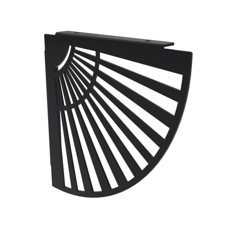 Équerre murale Soleil noir rond – Lot de 2