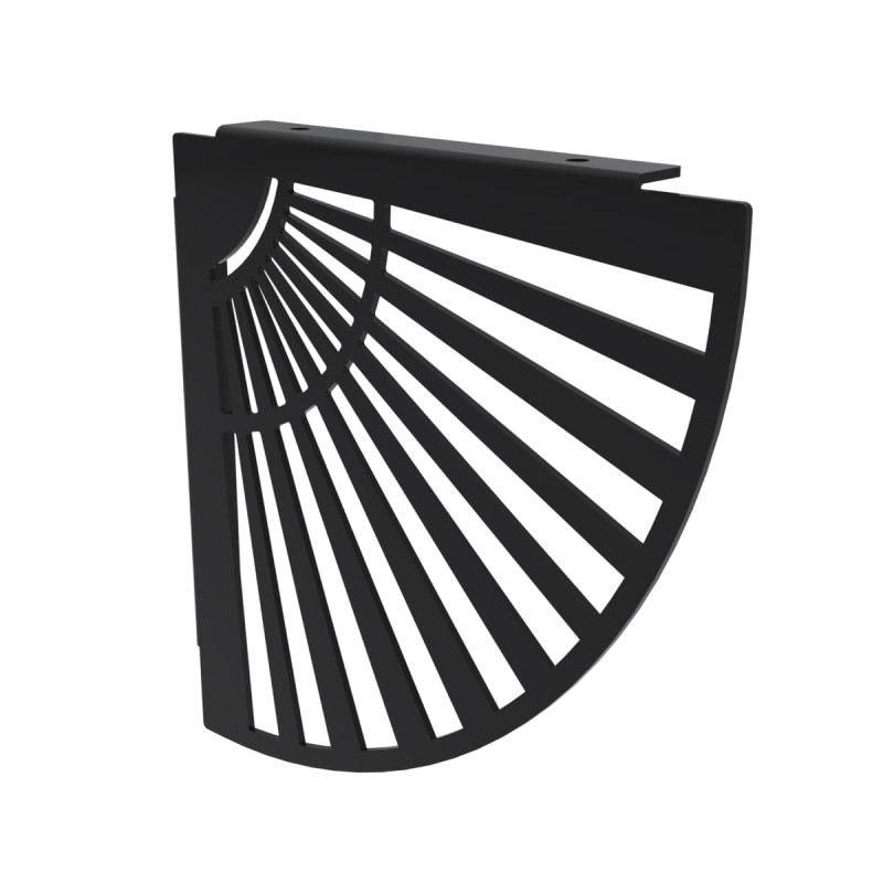 Équerre murale Soleil noir rond – Lot de 2