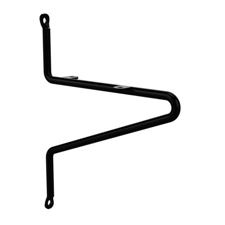 Équerre murale filaire simple métal noir - Lot de 2