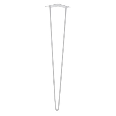 Pied filaire droit blanc 71 cm