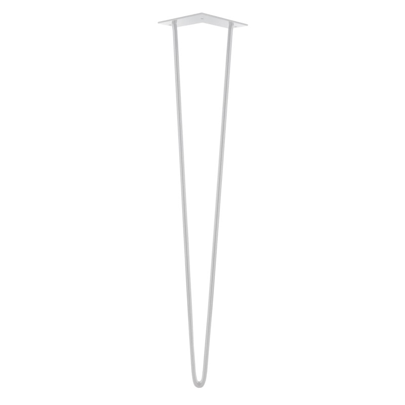 Pied filaire droit blanc 71 cm