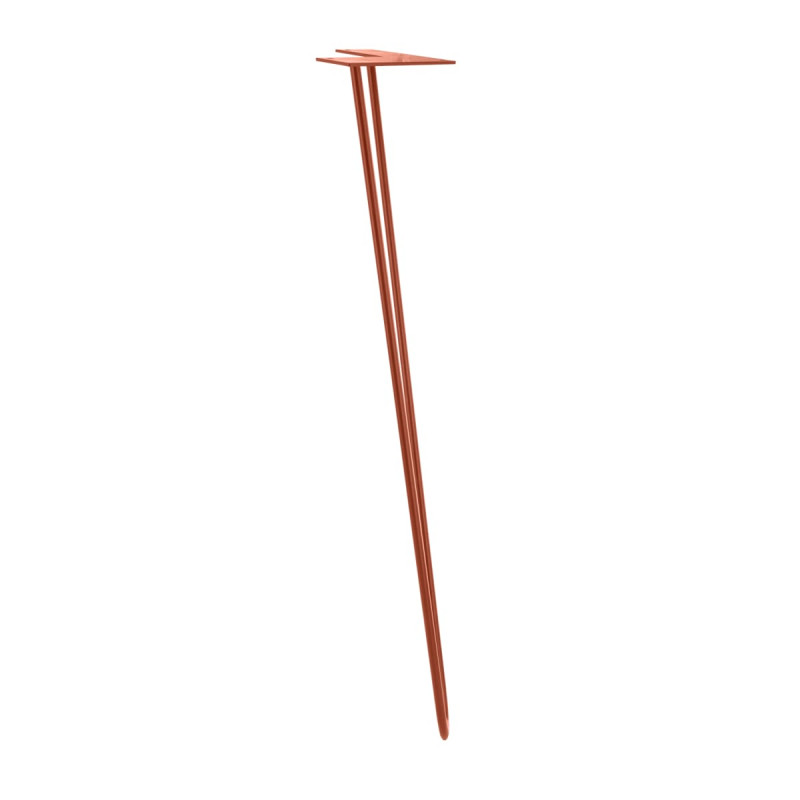 Pied filaire incliné cuivré 71 cm