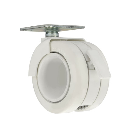 roulette rotola blanc pivotante frein Ø65