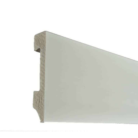 Lot de 5 - Plinthe plastique blanche 8 cm x 240 cm