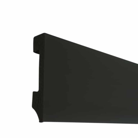 Lot de 5 - Plinthe plastique noire 8 cm x 240 cm