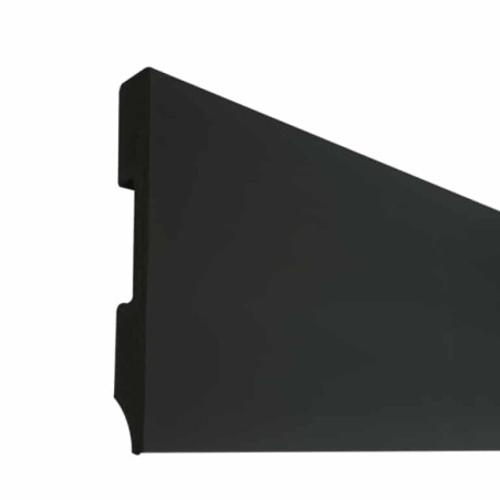 Lot de 5 - Plinthe plastique noire 12 cm x 240 cm