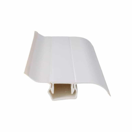Lot de 5 - Plinthe cache-fils blanc en 6 x 250 cm
