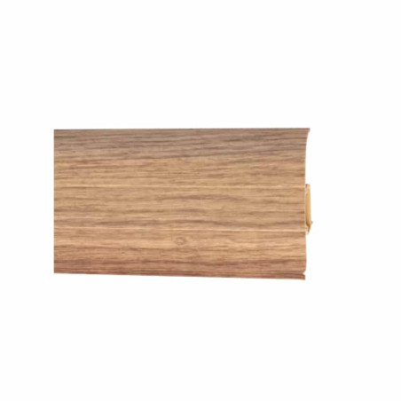 Lot de 5 - Plinthe cache-fils chêne en naturel 6 x 250 cm