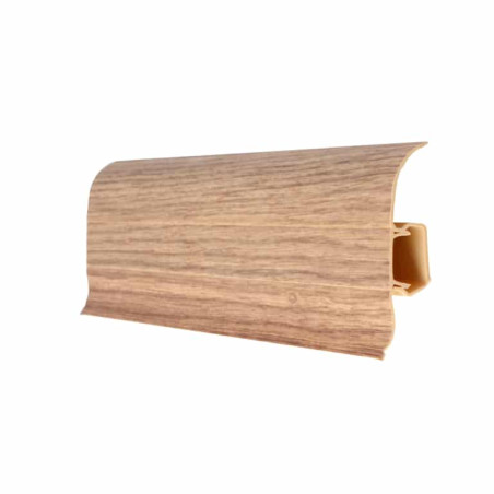 Lot de 5 - Plinthe cache-fils chêne en naturel 6 x 250 cm