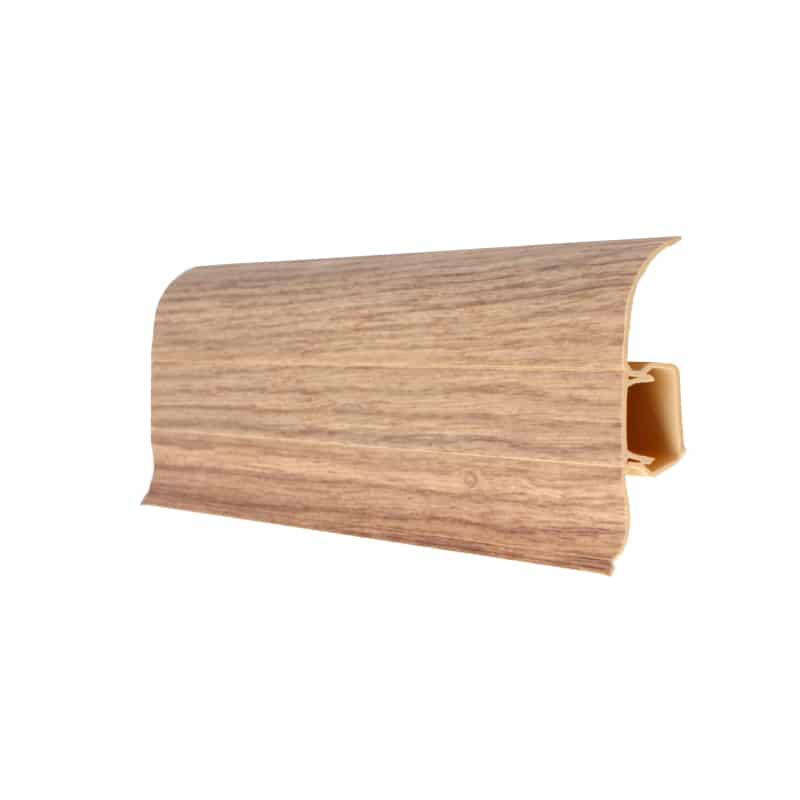 Lot de 5 - Plinthe cache-fils chêne en naturel 6 x 250 cm