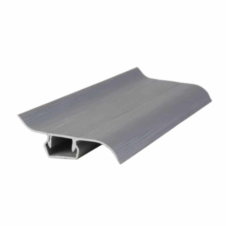 Plinthe cache-fils gris alu en 6 x 250 cm