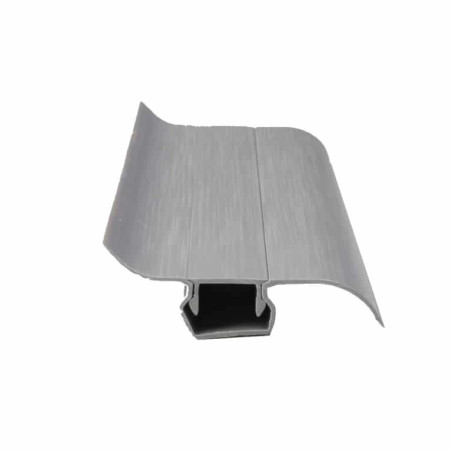 Lot de 5 - Plinthe cache-fils gris alu en 6 x 250 cm