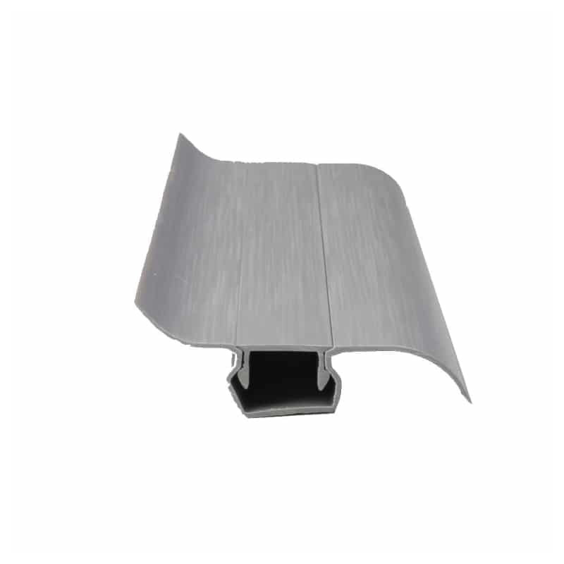 Lot de 5 - Plinthe cache-fils gris alu en 6 x 250 cm