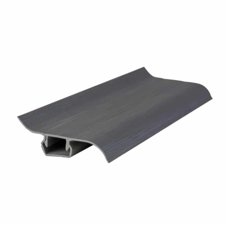 Lot de 5 - Plinthe cache-fils ardoise foncé en 6 x 250 cm