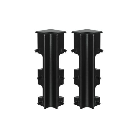 Angle rentrant plinthe droite noire 12 cm