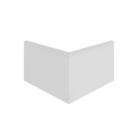 Coin parfait angle sortant plinthe droite blanche 12 cm