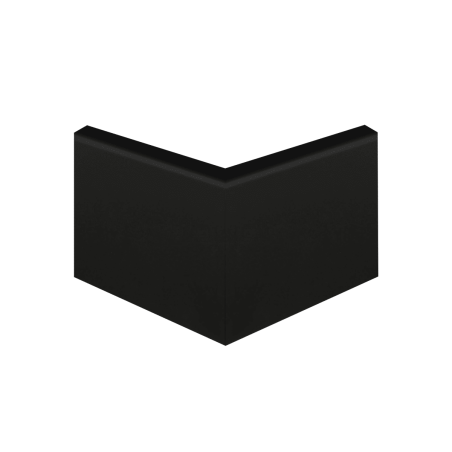 Coin parfait angle sortant plinthe droite noire 12 cm
