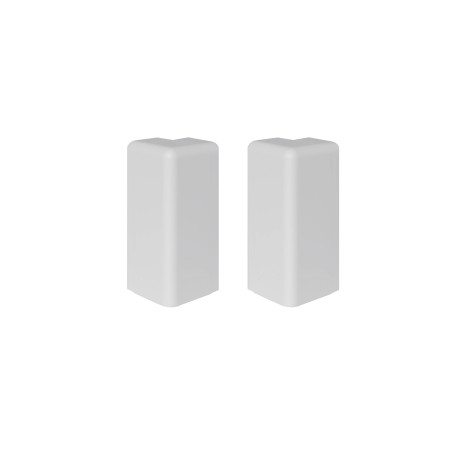 Angle sortant plinthe droite blanche 7,5 cm
