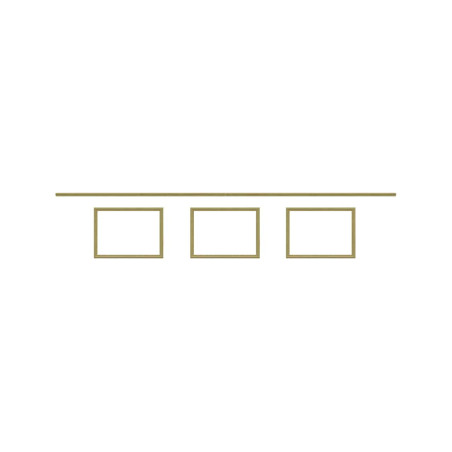 Kit moulure décor 3 - 265 à 300cm - Moulure murale bois 100%FSC pour soubassement