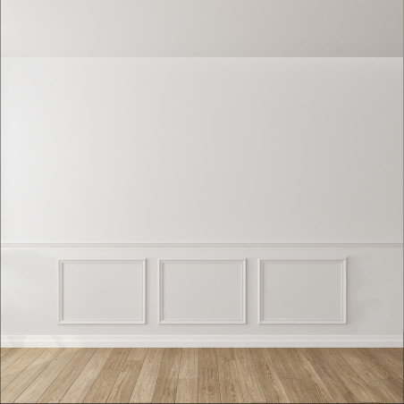 Kit moulure décor 3 - 265 à 300cm - Moulure murale bois 100%FSC pour soubassement