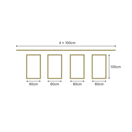 Kit moulure décor 1 - 265 à 300cm - Moulure murale bois 100%FSC pour soubassement