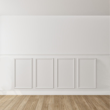 Kit moulure décor 1 - 265 à 300cm - Moulure murale bois 100%FSC pour soubassement