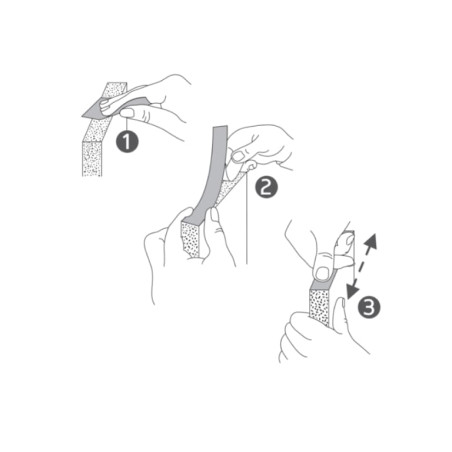 Bande de chant adhésif noir 16mm x 25ml