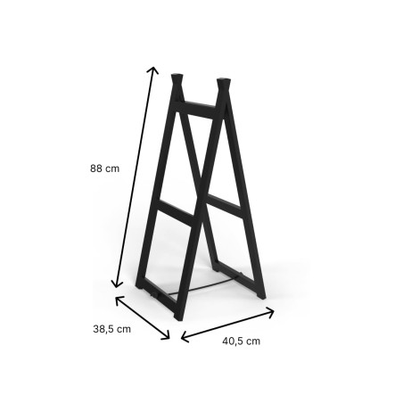 Échelle étagère en bois teinté noir 88cm