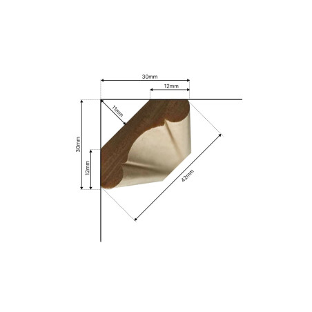 Corniche de plafond 100 cm lot de 4