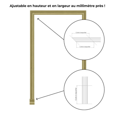 Kit chambranle de porte complet prédécoupé