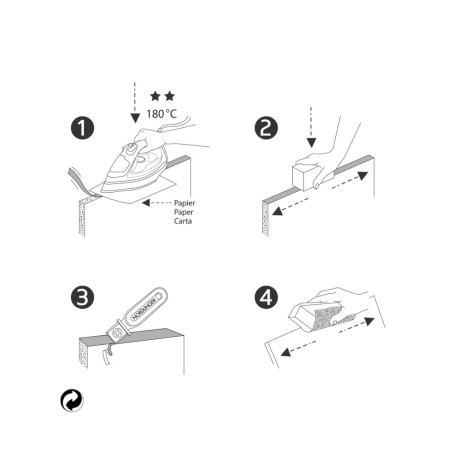 Bande de chant thermocollant pin bois véritable 23mm x 5/20m