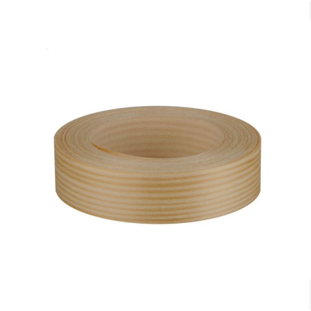 Bande de chant thermocollant pin bois véritable 23mm x 5/20m