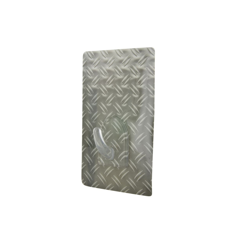 Crochet silicone revêtement gris inox