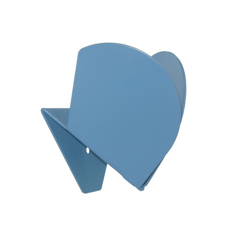 Patère papillon acier bleu