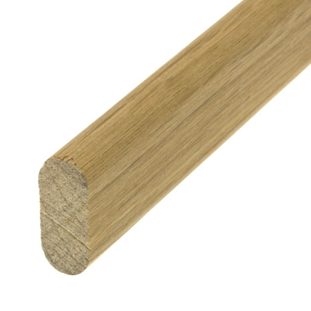 Barre penderie ovale chêne huilé 200cm