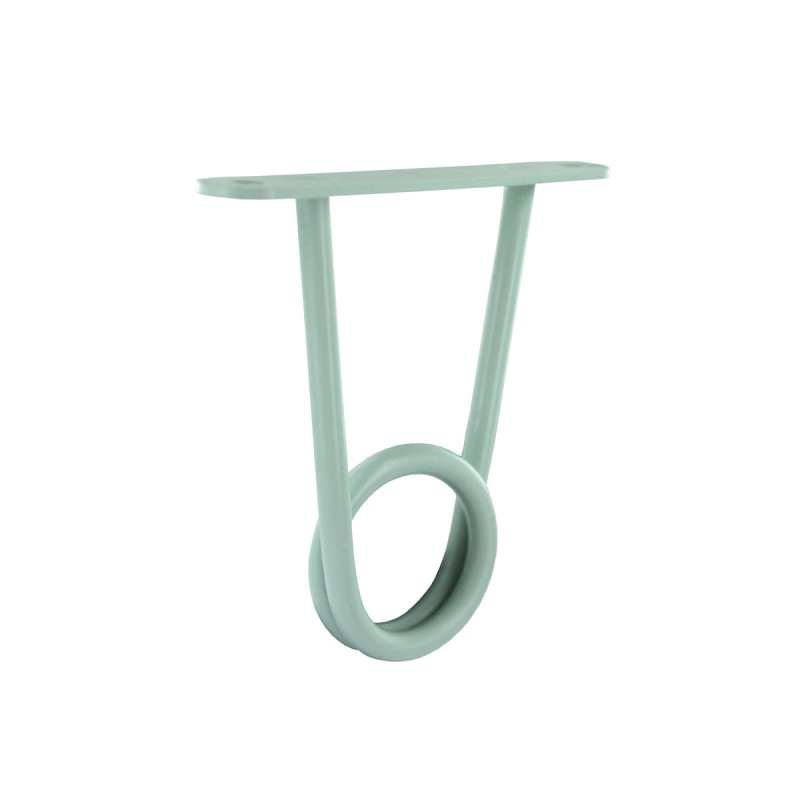 Support sous tablette filaire Ø28. Larg.16mm. H.102mm. P.88mm. Acier laguna