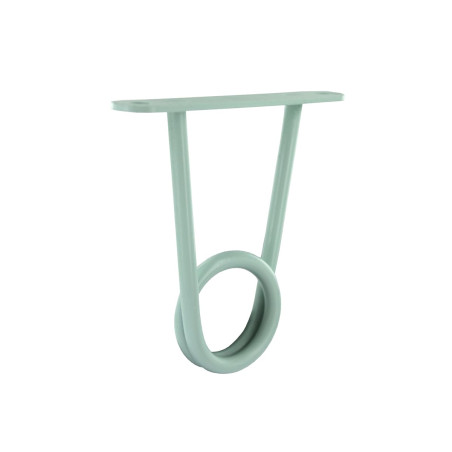 Support sous tablette filaire Ø28. Larg.16mm. H.102mm. P.88mm. Acier laguna