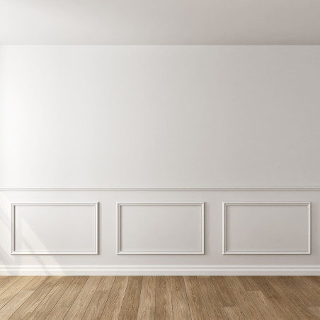 Kit moulure décor 4 - 320 à 400cm - Moulure murale bois 100%FSC pour soubassement