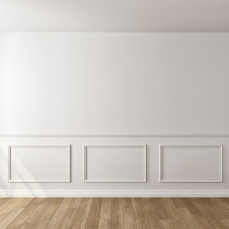 Kit moulure décor 4 - 320 à 400cm - Moulure murale bois 100%FSC pour soubassement Kit moulure décor 4 - 320 à 400cm - Moulure murale bois 100%FSC pour soubassement
