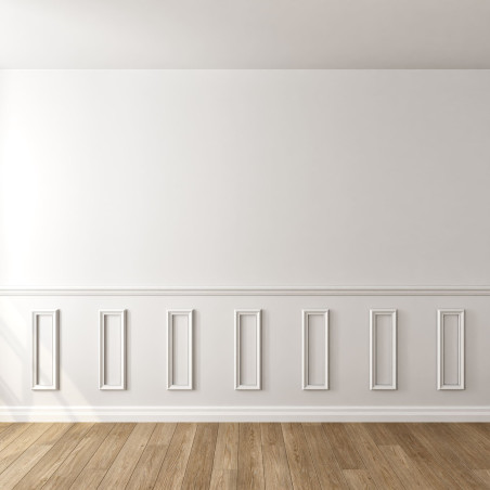Kit moulure décor 5 - 180 à 300cm - Moulure murale bois 100%FSC pour soubassement