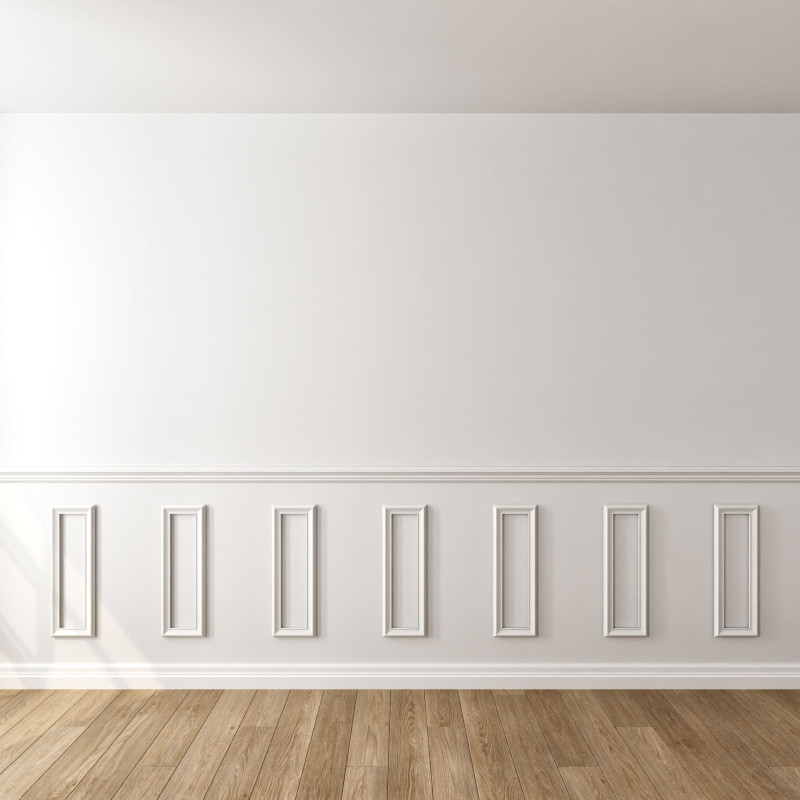 Kit moulure décor 5 - 180 à 300cm - Moulure murale bois 100%FSC pour soubassement Kit moulure décor 5 - 180 à 300cm - Moulure murale bois 100%FSC pour soubassement