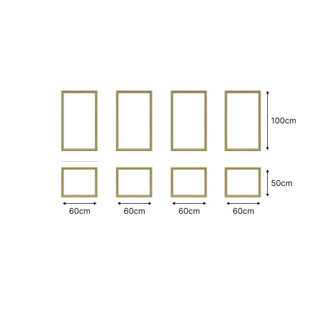 Kit moulure décor 12 - 280 à 400cm - Moulure murale bois 100%FSC pour habillage mur complet