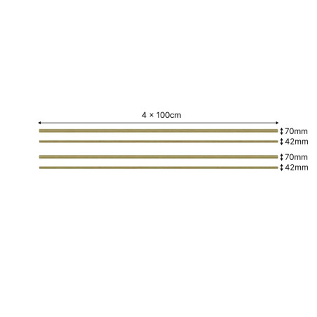 Kit moulure décor 13 - 100 à 400cm - Moulure murale bois 100%FSC pour soubassement