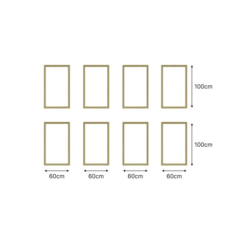 Kit moulure décor 8 - 280 à 400cm - Moulure murale bois 100%FSC pour habillage mur complet